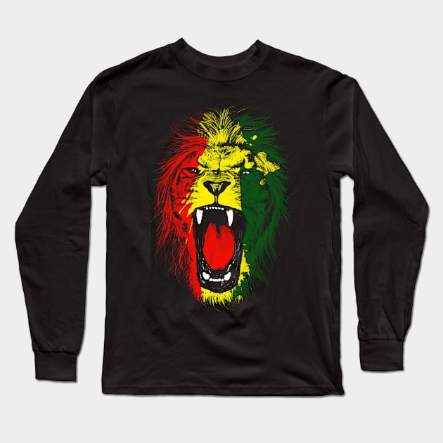 lion Long Sleeve T-Shirt by jeffartph
